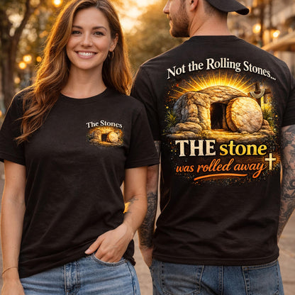The Stone Was Rolled Away T-Shirt | Resurrection Easter Christian Tee