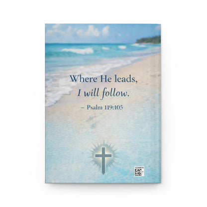 In His Footsteps Beach Footprints Journal | Hardcover Daily Faith Notebook