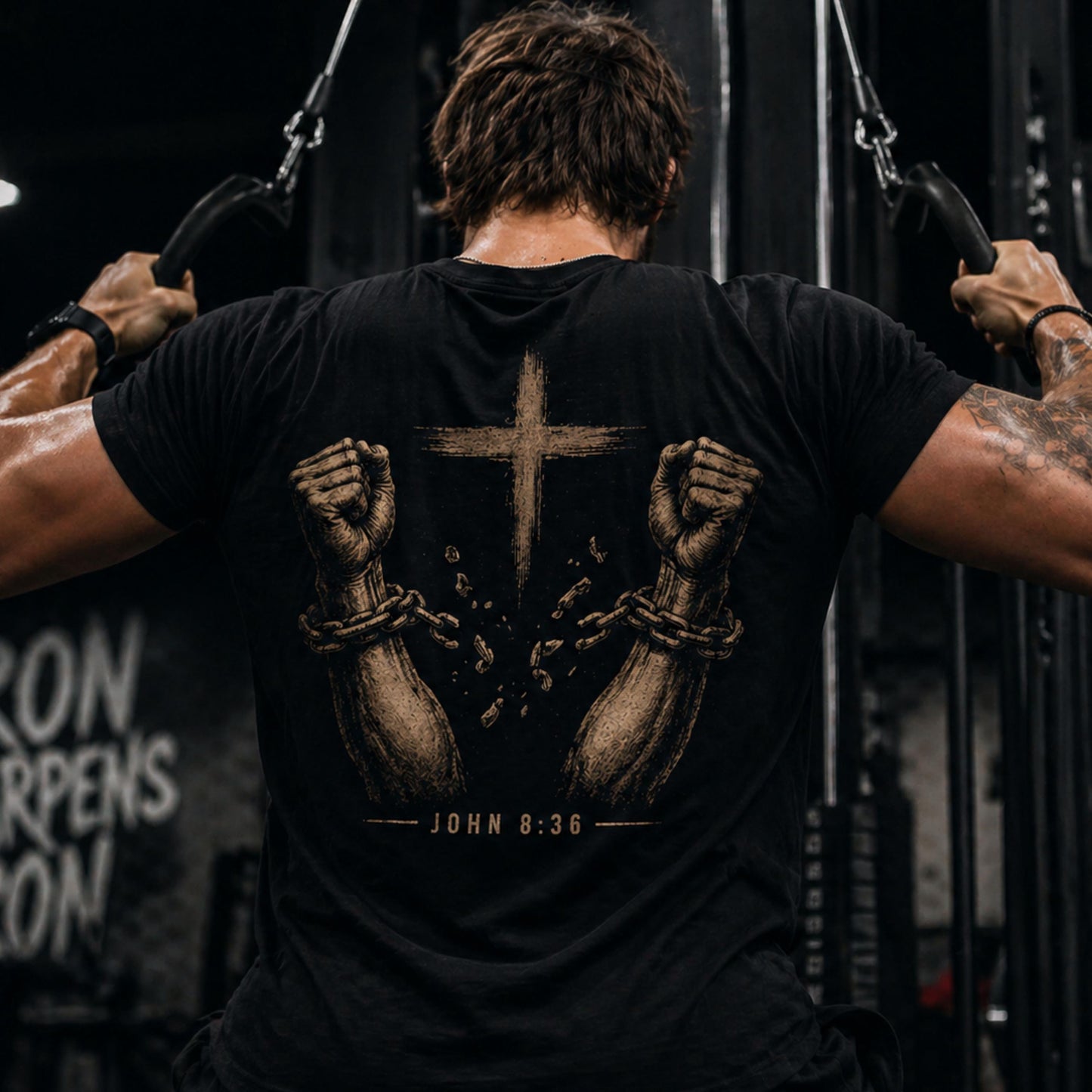 Broken Chains with Cross T-Shirt | Faith Liberation Design