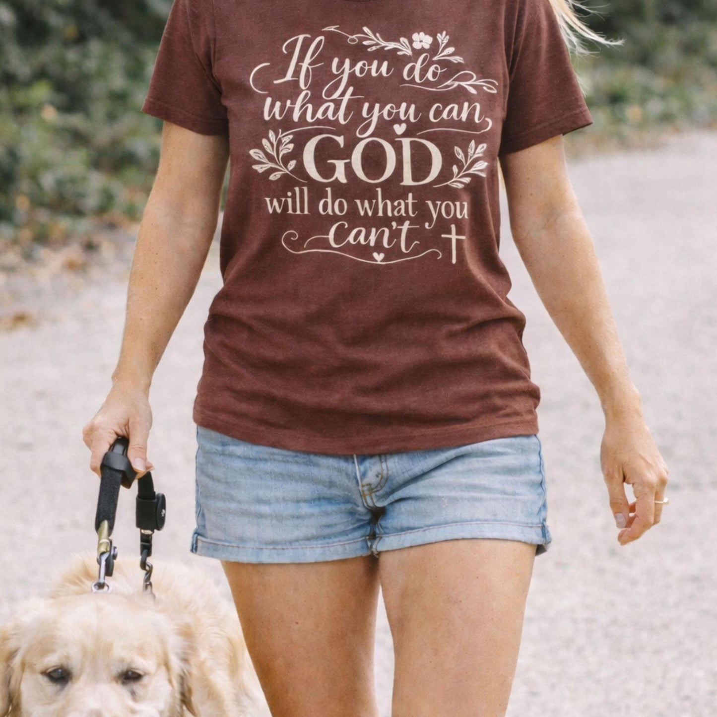Christian Faith T-Shirt, Inspirational Quote Tee, God Will Do What You Can't
