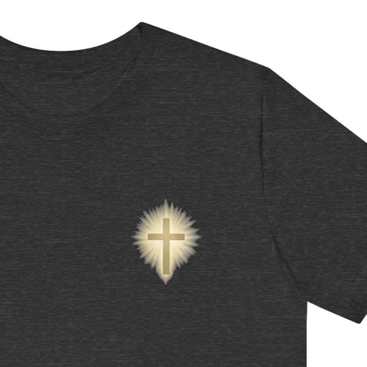 Where He Leads I Will Follow tee | Psalm 119:105 Christian cross chest design