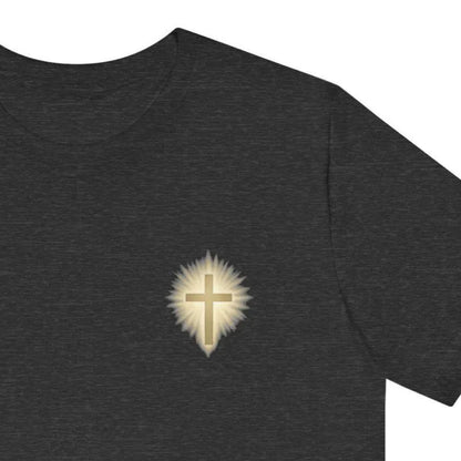 Where He Leads I Will Follow tee | Psalm 119:105 Christian cross chest design