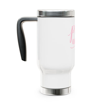 Pray Until travel mug | Stainless steel 14oz travel mug with handle