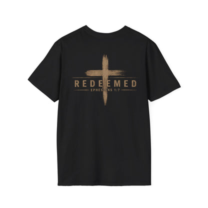 Redeemed Cross T-Shirt | Christian Faith Scripture Ephesians 1:7