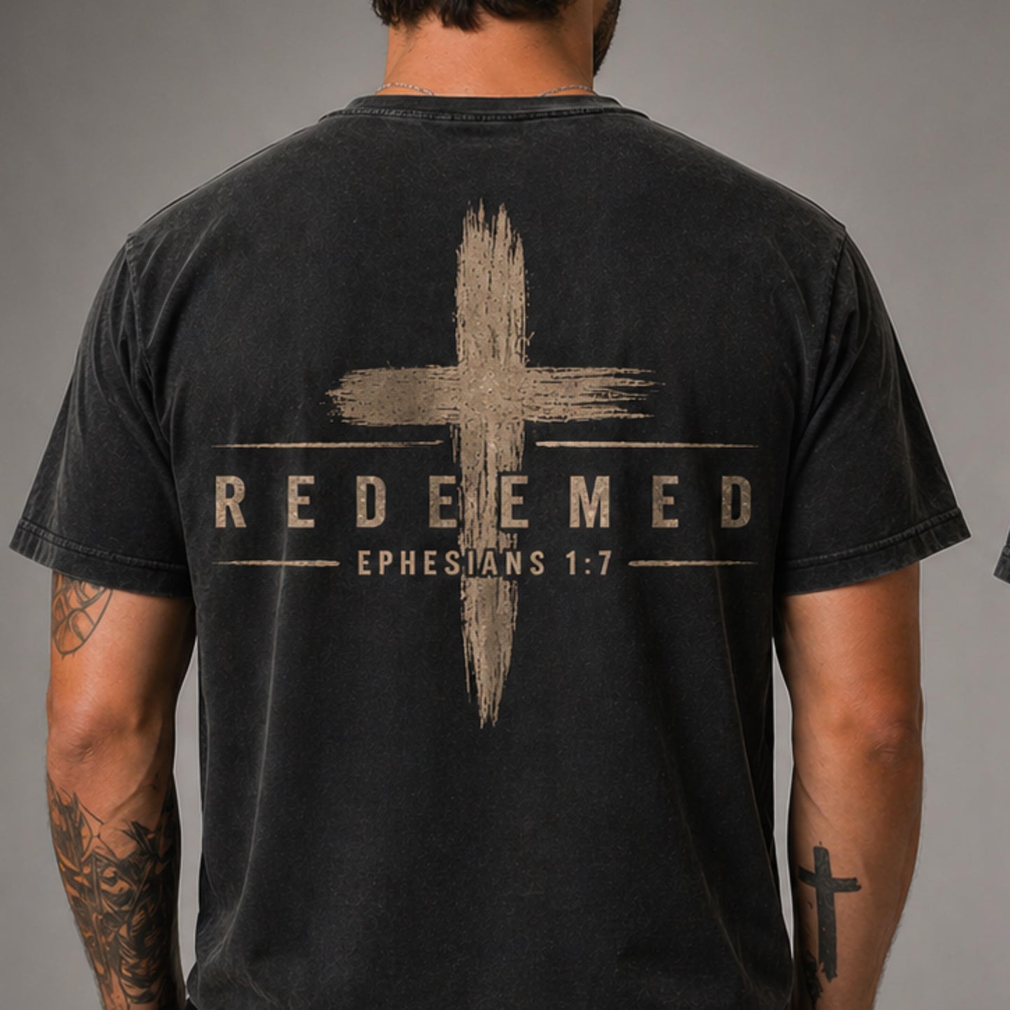 Redeemed Cross T-Shirt | Christian Faith Scripture Ephesians 1:7