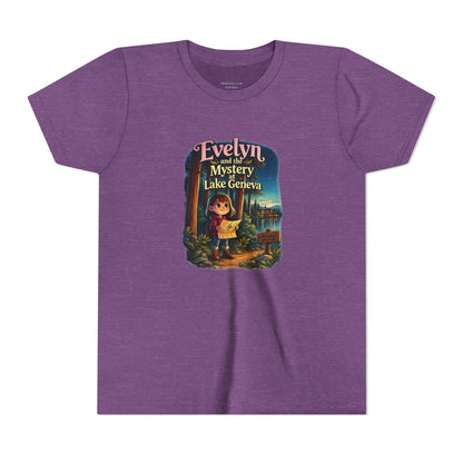 Evelyn and the Mystery at Lake Geneva Youth Tee | Vintage Storybook Graphic