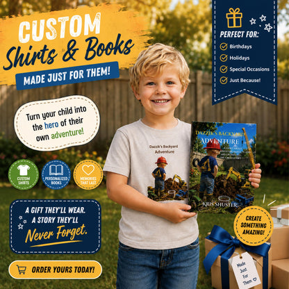 Backyard Construction Kid Toddler Tee | Excavator, Toy Tools, Adventure